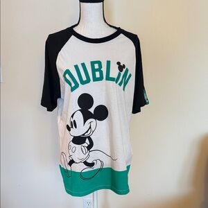 Disney Mickey Mouse Dublin Tee - Black, White, Green